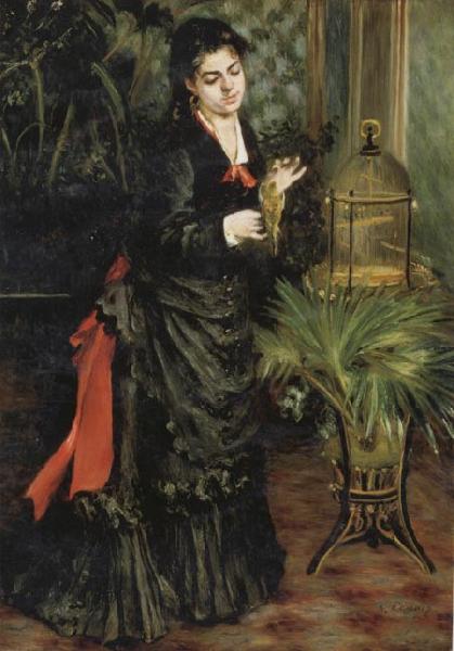 Pierre Renoir Woman with a Parrot(Henriette Darras) Germany oil painting art